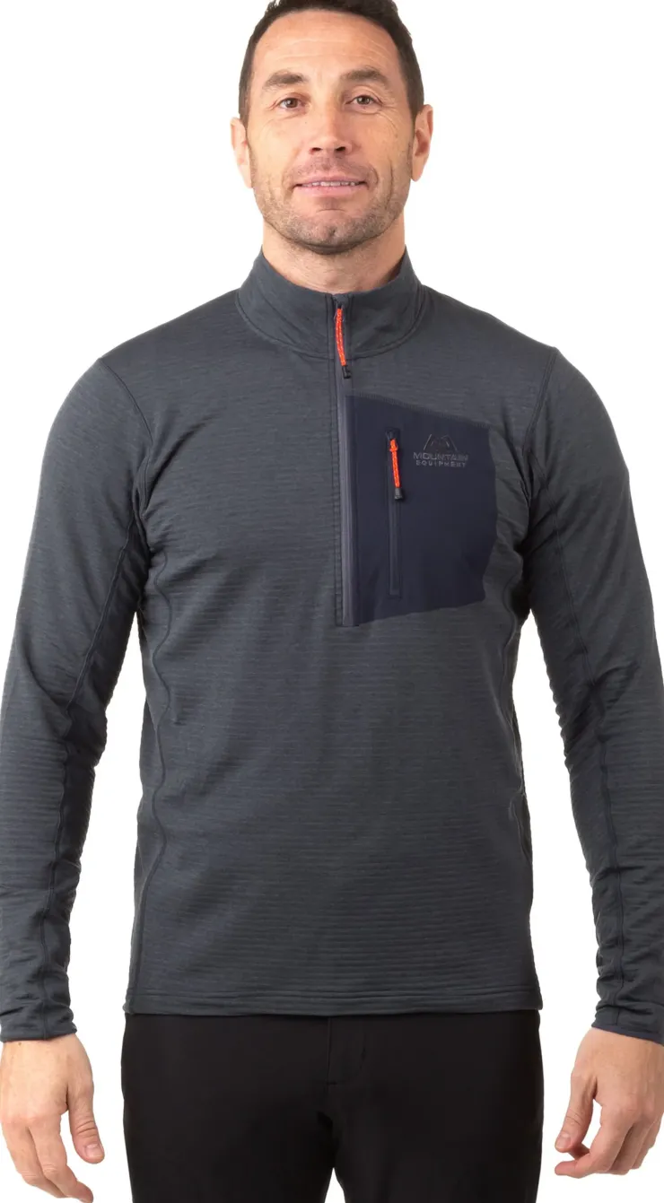 Fleece & Mid Layer-Mountain Equipment Mens Lumiko Zip-T Fleece - Ombre Blue-Cosmos