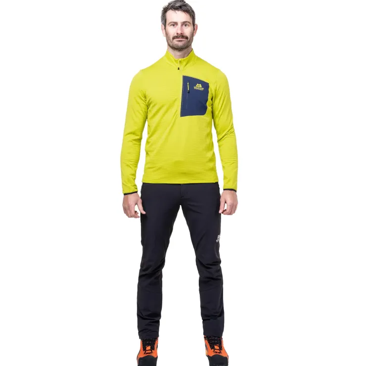 Fleece & Mid Layer-Mountain Equipment Mens Lumiko Zip T Fleece - Vine-Cosmos