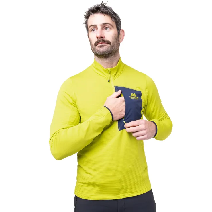 Fleece & Mid Layer-Mountain Equipment Mens Lumiko Zip T Fleece - Vine-Cosmos