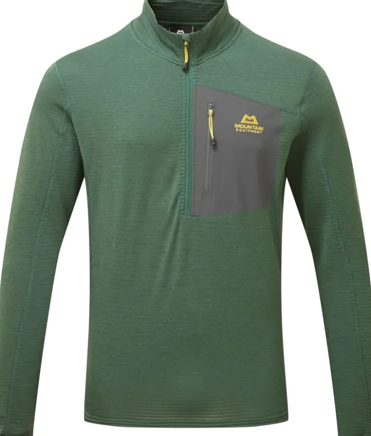 Fleece & Mid Layer-Mountain Equipment Mens Lumiko Zip-T Fleece - Fern-Ombre