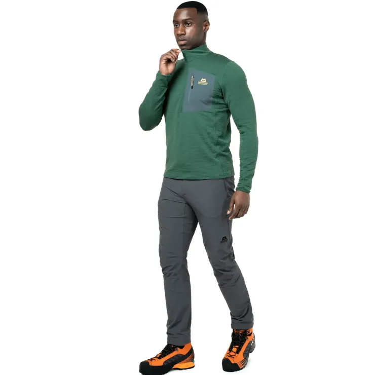 Fleece & Mid Layer-Mountain Equipment Mens Lumiko Zip-T Fleece - Fern-Ombre