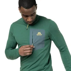 Fleece & Mid Layer-Mountain Equipment Mens Lumiko Zip-T Fleece - Fern-Ombre
