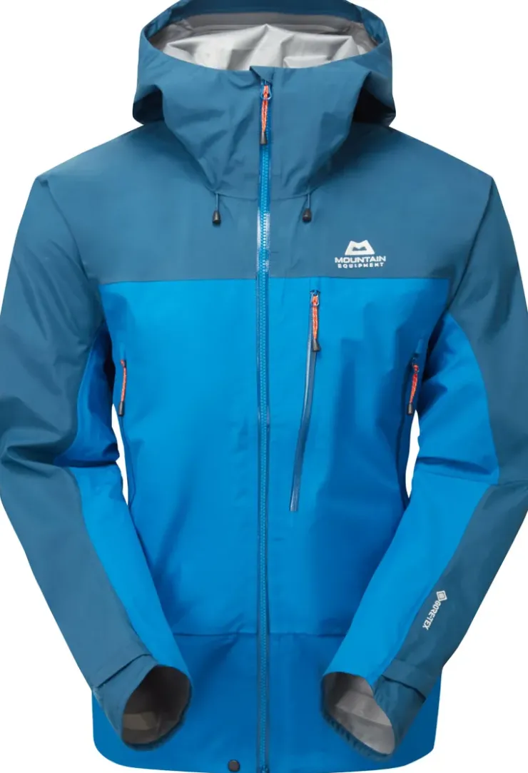 Waterproof Jackets-Mountain Equipment Mens Makalu Jacket - Mykonos-Majolica