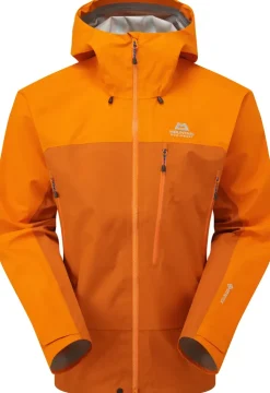 Waterproof Jackets-Mountain Equipment Mens Makalu Jacket - Rust-Ember
