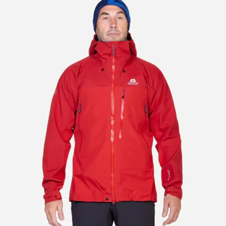 Waterproof Jackets-Mountain Equipment Mens Makalu Jacket - Rust-Ember