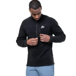 Fleece & Mid Layer-Mountain Equipment Mens Micro Zip-T Fleece - Black