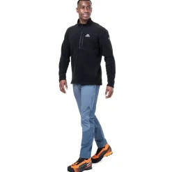 Fleece & Mid Layer-Mountain Equipment Mens Micro Zip-T Fleece - Slate Green