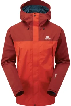 Waterproof Jackets-Mountain Equipment Mens Nanda Devi Jacket - Chili Red-Merlot