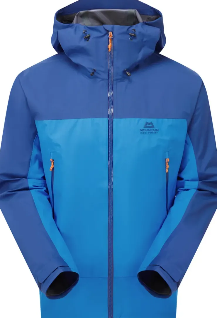 Waterproof Jackets-Mountain Equipment Mens Odyssey Jacket - Atlantic-Admiral