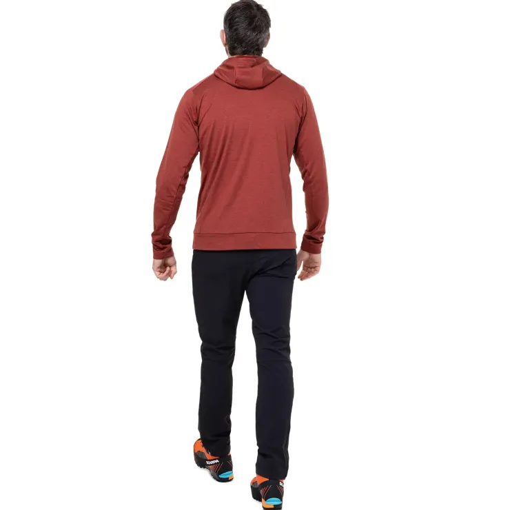 Fleece & Mid Layer-Mountain Equipment Mens Oracool Hooded Jacket - Merlot