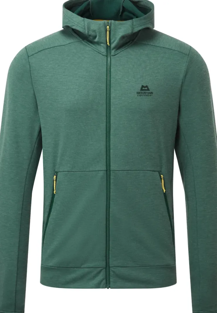 Fleece & Mid Layer-Mountain Equipment Mens Oracool Hooded Jacket - Pine