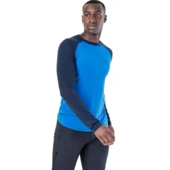 T-Shirts & Baselayers-Mountain Equipment Mens Redline LS Tee - Fern Stripe-Fern