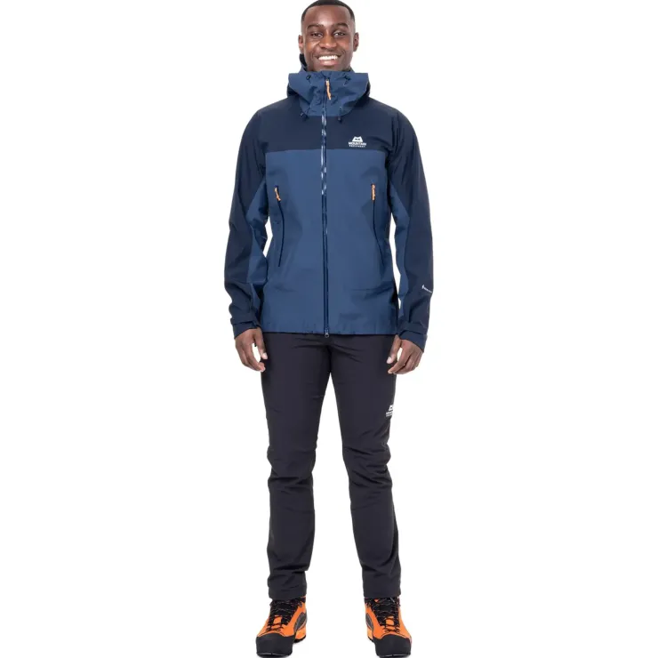 Waterproof Jackets-Mountain Equipment Mens Saltoro Jacket - Dusk-Cosmos