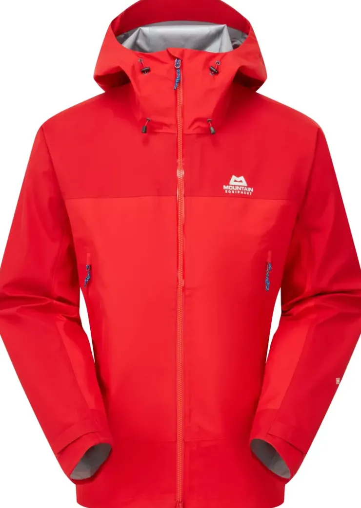 Waterproof Jackets-Mountain Equipment Mens Saltoro Jacket - Imperial Red-Crimson