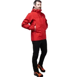 Waterproof Jackets-Mountain Equipment Mens Saltoro Jacket - Imperial Red-Crimson
