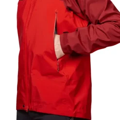 Waterproof Jackets-Mountain Equipment Mens Shigri Jacket - Chili Red-Merlot