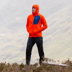 Fleece & Mid Layer-Mountain Equipment Mens Shroud Hooded Jacket - Cardinal-Admiral