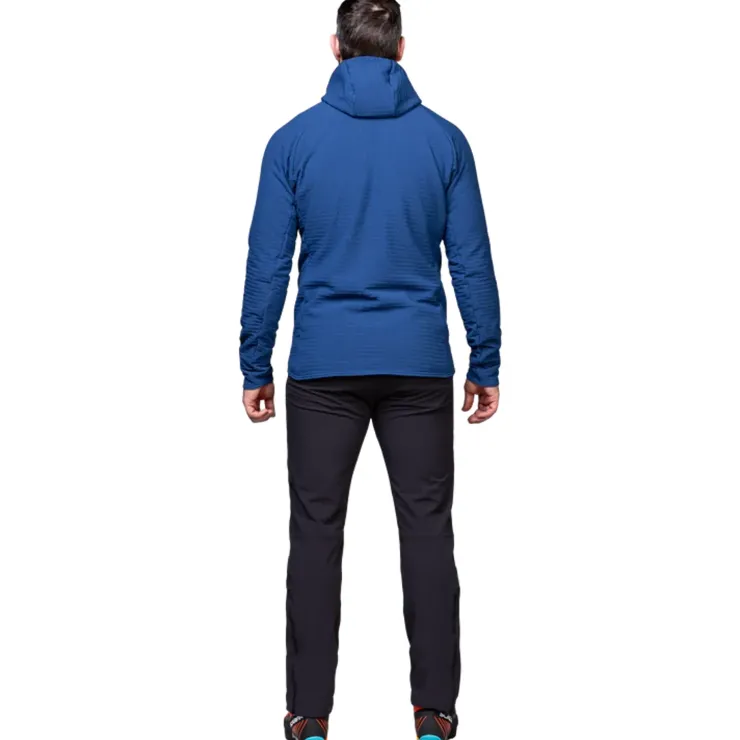 Fleece & Mid Layer-Mountain Equipment Mens Shroud Hooded Jacket - Cardinal-Admiral