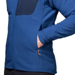 Fleece & Mid Layer-Mountain Equipment Mens Shroud Hooded Jacket - Cardinal-Admiral