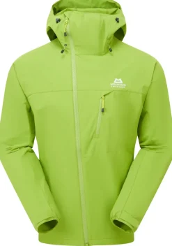 Softshell Jackets-Mountain Equipment Mens Squall Hooded Jacket - Cactus