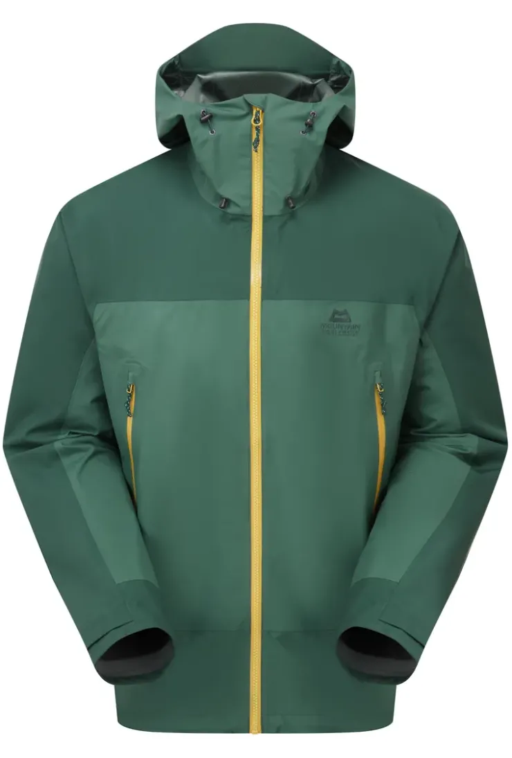 Waterproof Jackets-Mountain Equipment Mens Tacul Jacket - Fern-Pine