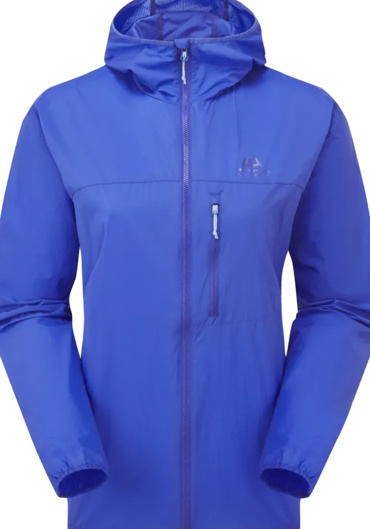 Softshell Jackets-Mountain Equipment Womens Aerofoil Hooded Jacket - Vivid Blue