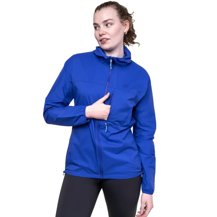 Softshell Jackets-Mountain Equipment Womens Aerofoil Hooded Jacket - Vivid Blue