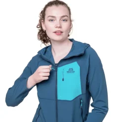 Softshell Jackets-Mountain Equipment Womens Arrow Hooded Jacket - Dusk-Topaz