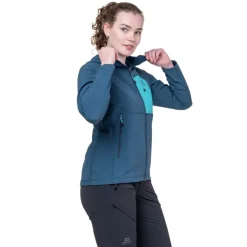 Softshell Jackets-Mountain Equipment Womens Arrow Hooded Jacket - Chili Red-Dusk