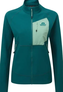Softshell Jackets-Mountain Equipment Womens Arrow Jacket - Deep Teal-Lichen