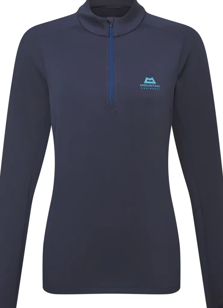 T-Shirts & Baselayers-Mountain Equipment Womens Cerrig LS Zip-T - Cosmos