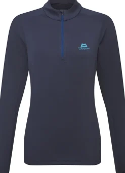 T-Shirts & Baselayers-Mountain Equipment Womens Cerrig LS Zip-T - Cosmos