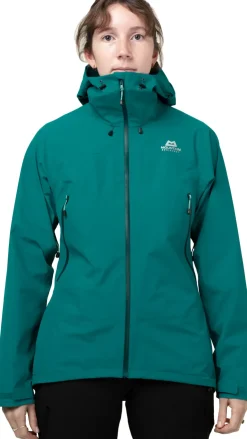 Waterproof Jackets-Mountain Equipment Womens Derwent Jacket - Tasman Blue