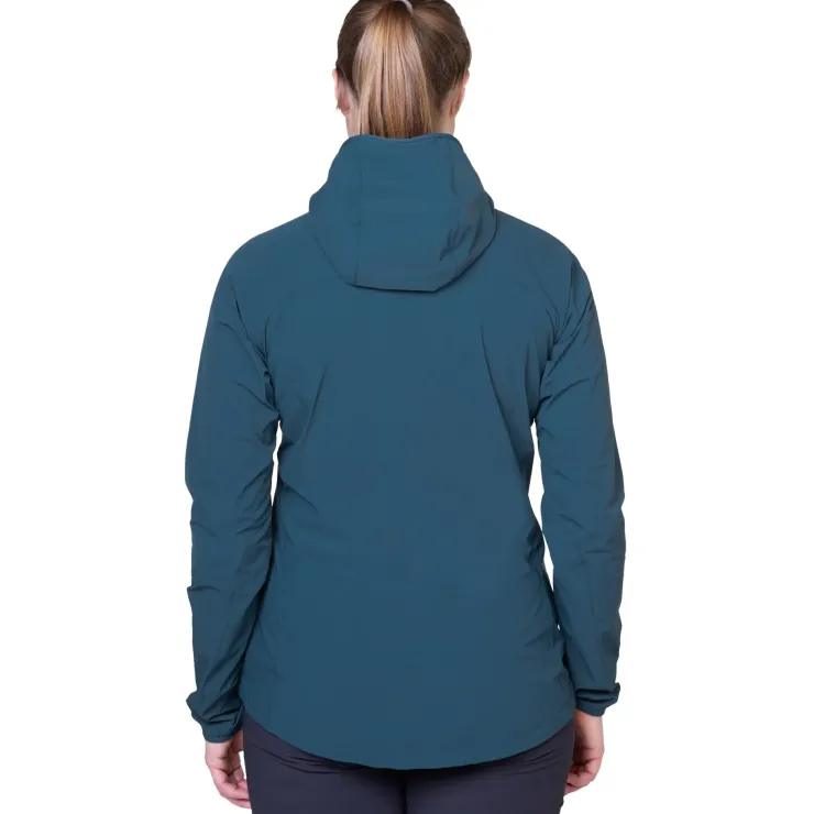 Softshell Jackets-Mountain Equipment Womens Echo Hooded Jacket - Majolica-Topaz