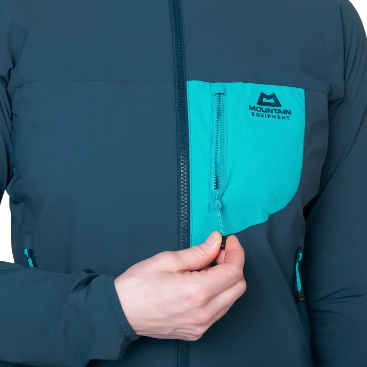 Softshell Jackets-Mountain Equipment Womens Echo Hooded Jacket - Majolica-Topaz