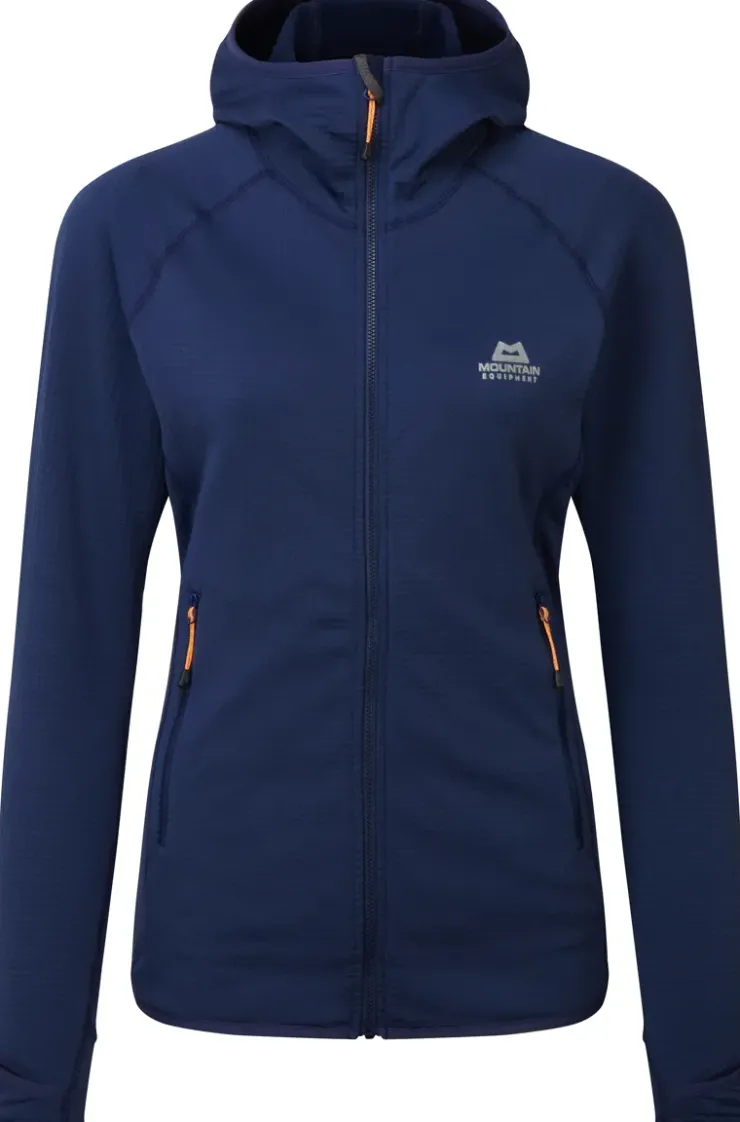 Fleece & Mid Layer-Mountain Equipment Womens Eclipse Hooded Jacket - Medieval Blue