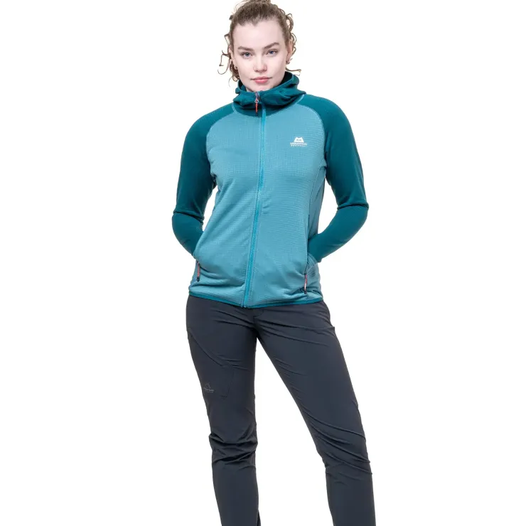 Fleece & Mid Layer-Mountain Equipment Womens Eclipse Hooded Jacket - Medieval Blue