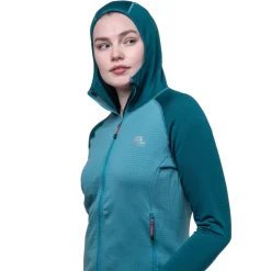 Fleece & Mid Layer-Mountain Equipment Womens Eclipse Hooded Jacket - Medieval Blue