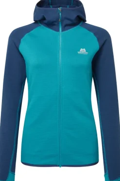 Fleece & Mid Layer-Mountain Equipment Womens Eclipse Hooded Jacket - Topaz-Medieval