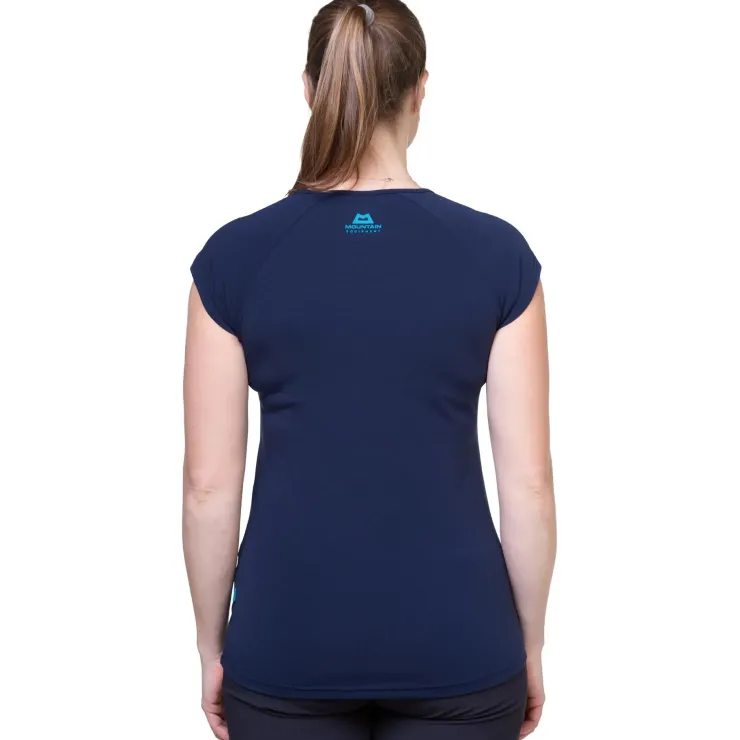 T-Shirts & Baselayers-Mountain Equipment Womens Equinox Tee - Bluefin Stripe
