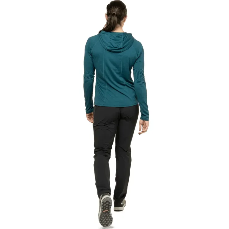 T-Shirts & Baselayers-Mountain Equipment Womens Glace Hooded Top - Majolica Blue