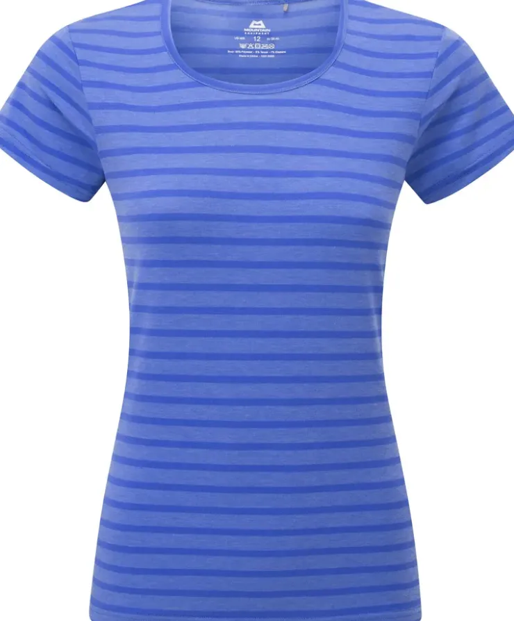 T-Shirts & Baselayers-Mountain Equipment Womens Groundup Stripe Tee - Vivid Stripe