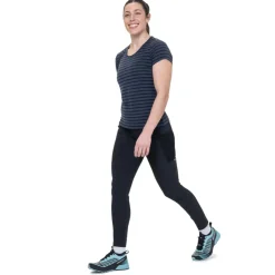 T-Shirts & Baselayers-Mountain Equipment Womens Groundup Stripe Tee - Bluefin Stripe