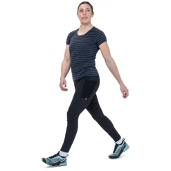 T-Shirts & Baselayers-Mountain Equipment Womens Groundup Stripe Tee - Bluefin Stripe