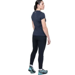 T-Shirts & Baselayers-Mountain Equipment Womens Groundup Stripe Tee - Bluefin Stripe