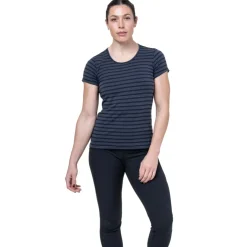 T-Shirts & Baselayers-Mountain Equipment Womens Groundup Stripe Tee - Cosmos Stripe
