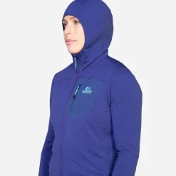 Fleece & Mid Layer-Mountain Equipment Womens Lumiko Hooded Jacket - Lichen Green-Deep Teal