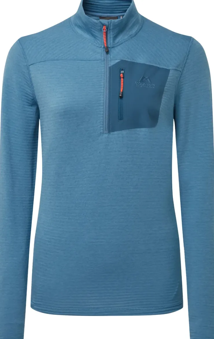 Fleece & Mid Layer-Mountain Equipment Womens Lumiko Zip T - Stellar-Majolica