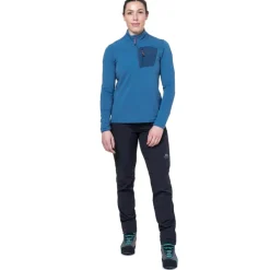Fleece & Mid Layer-Mountain Equipment Womens Lumiko Zip T - Stellar-Majolica