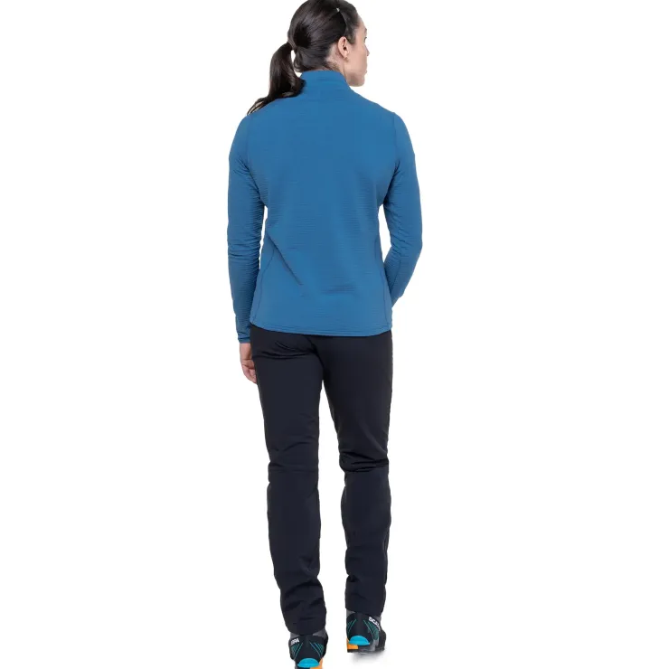 Fleece & Mid Layer-Mountain Equipment Womens Lumiko Zip T - Stellar-Majolica